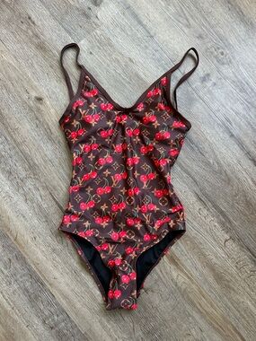 Louis Vuitton Brown Monogram Cherry Swimsuit
